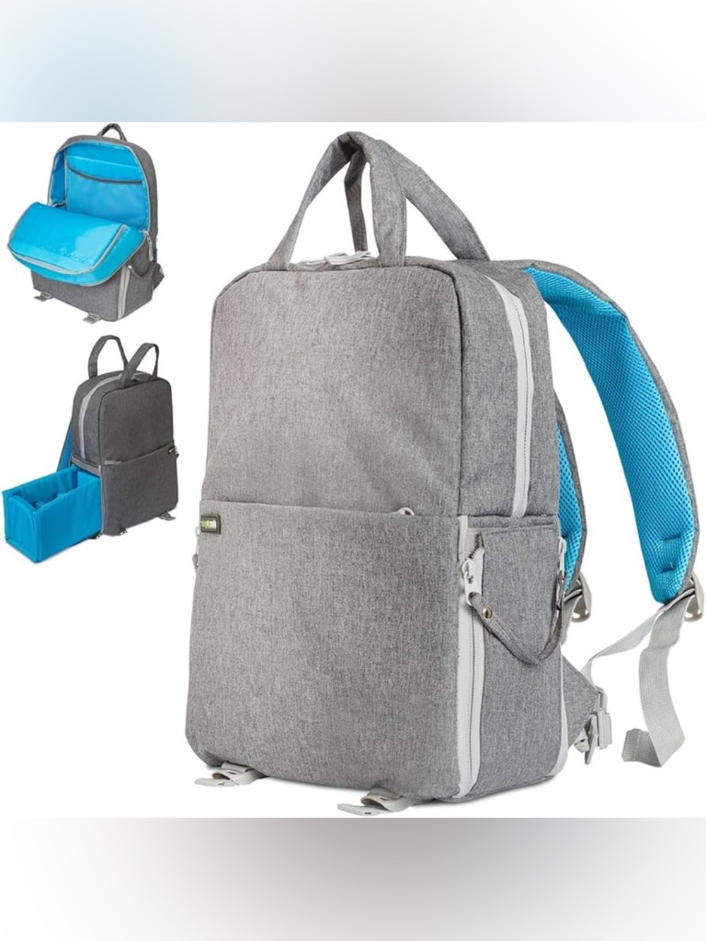 Deco Gear Gray Backpack DGDG200G for Cameras, Drones, Laptops, Water Resistant